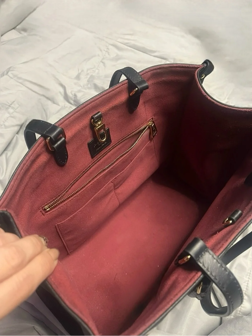 Authentic Louis Vuitton OnTheGo MM Tote — Black/Beige Monogram Empreinte